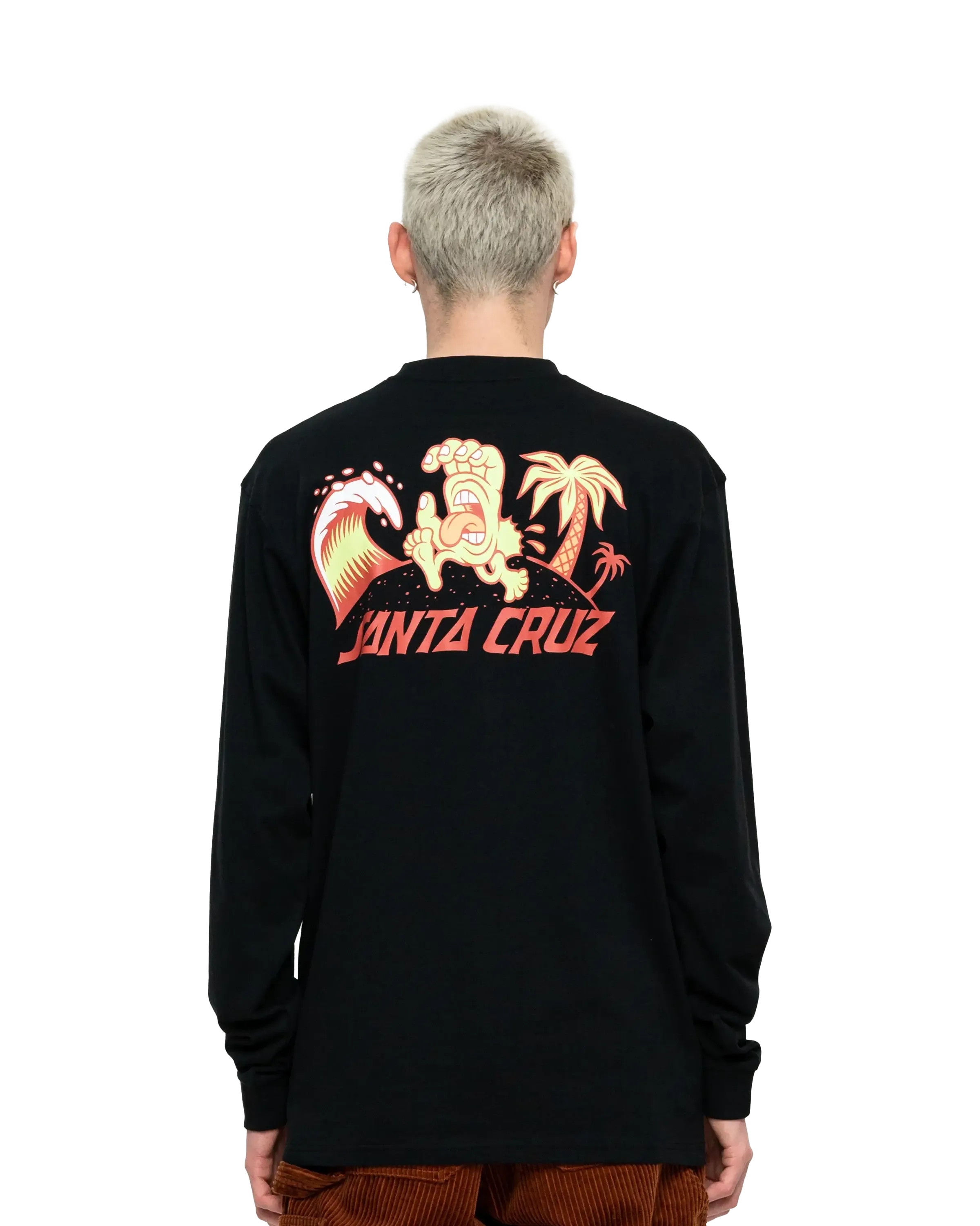 Beach Bum Scene T-Shirt in Black