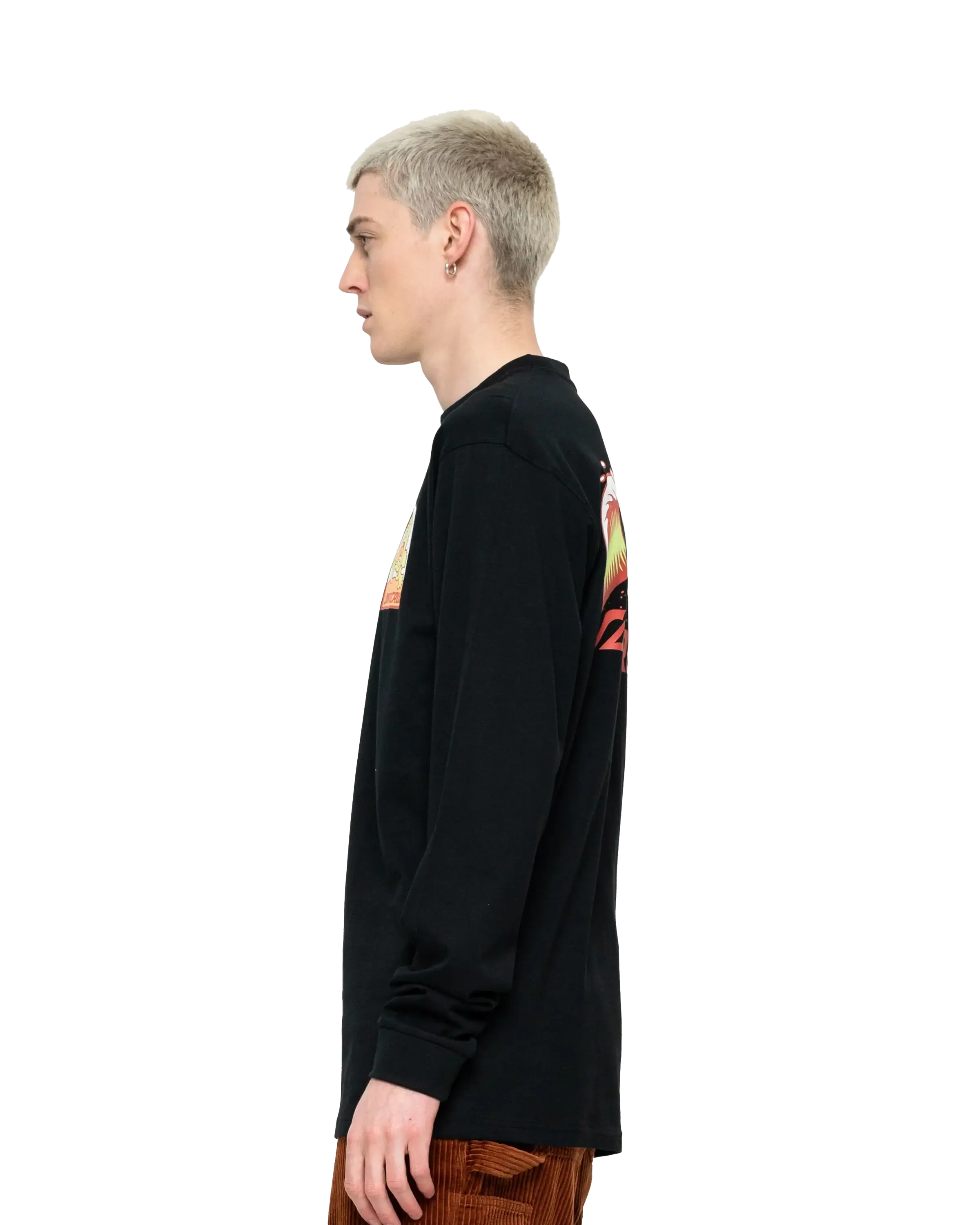 Beach Bum Scene T-Shirt in Black