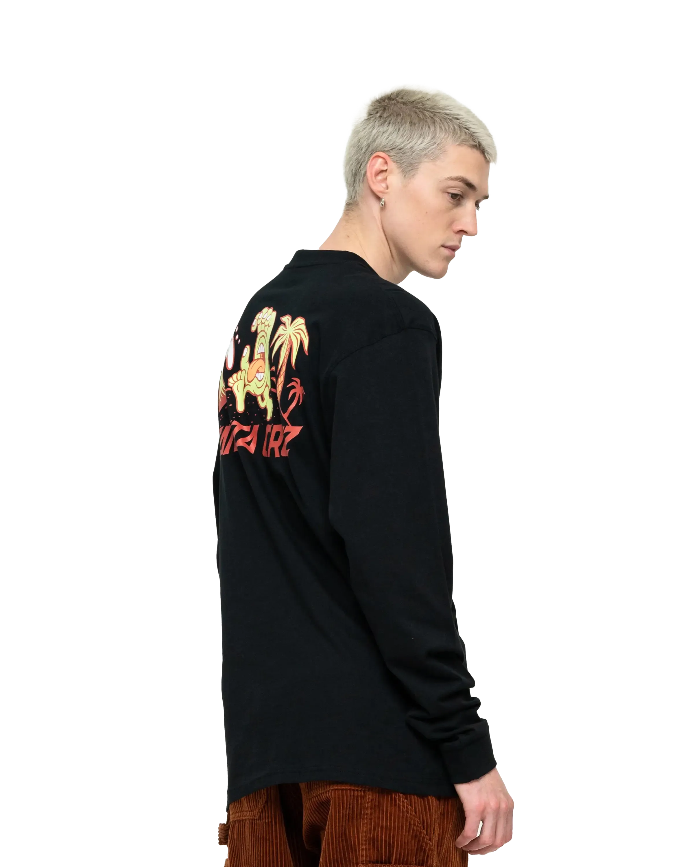 Beach Bum Scene T-Shirt in Black