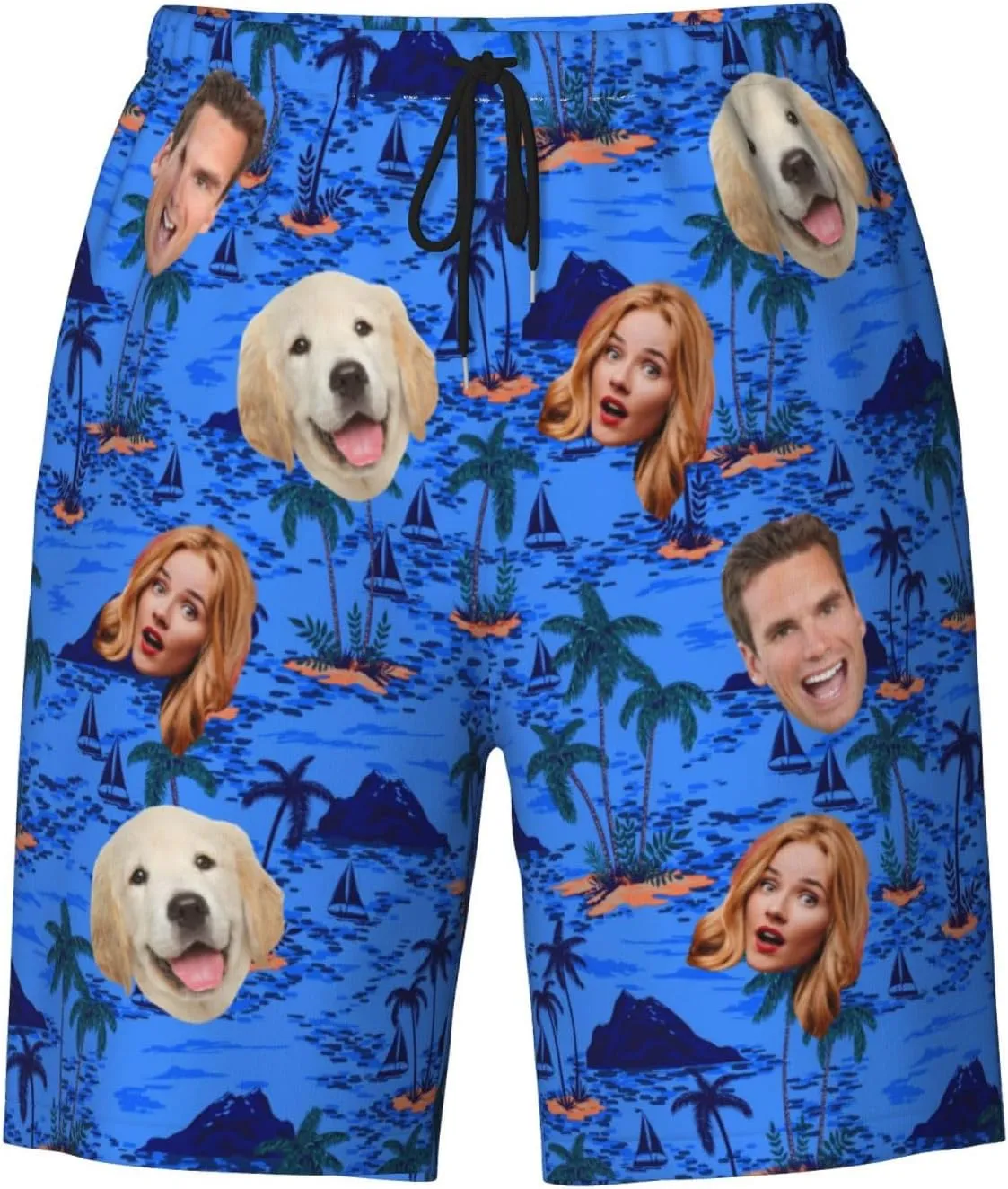 Custom Shorts for Men, Custom Swim Trunks Men Personalized Funny Swim Trunks Beach Board Shorts Swim Shorts Swimwear