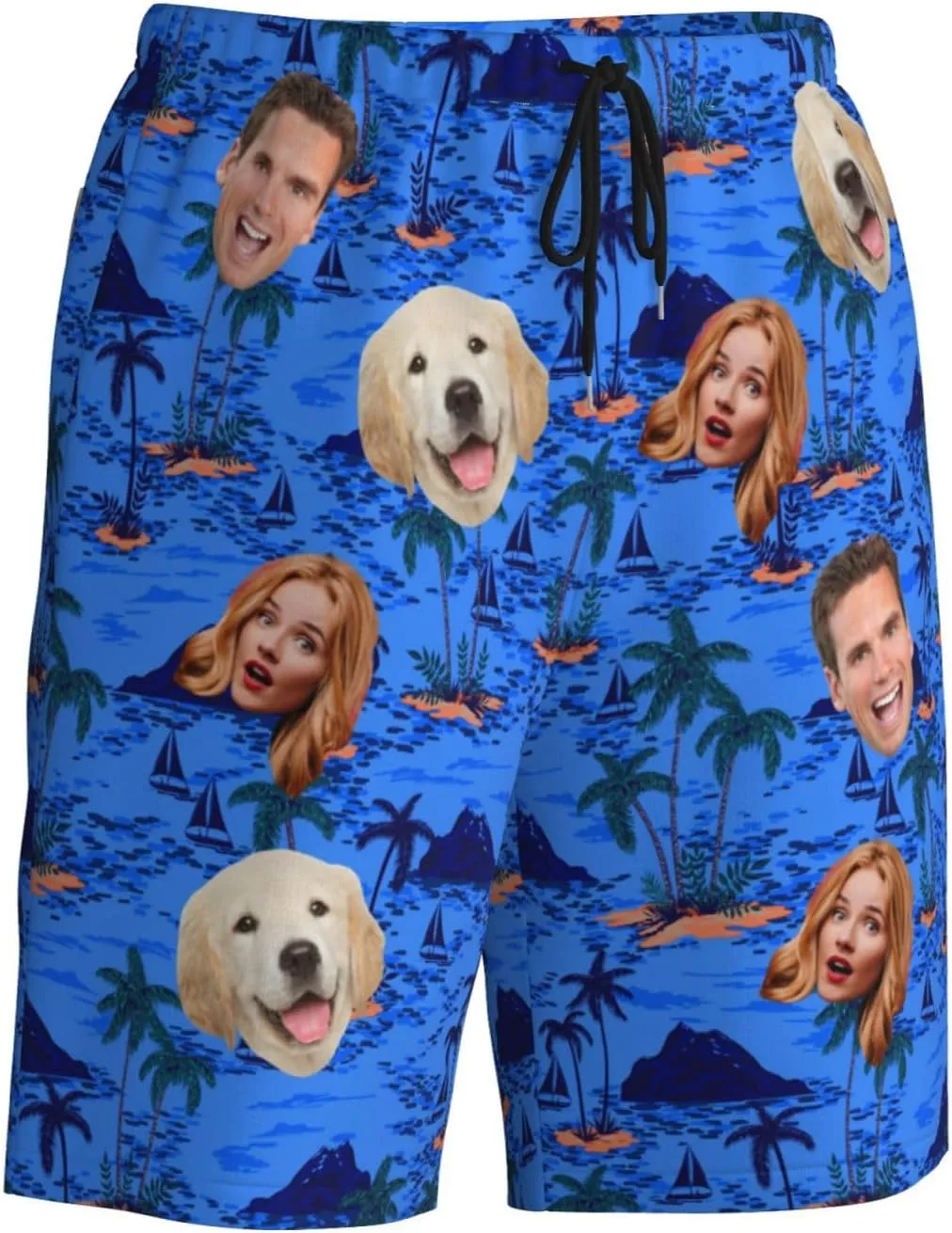 Custom Shorts for Men, Custom Swim Trunks Men Personalized Funny Swim Trunks Beach Board Shorts Swim Shorts Swimwear