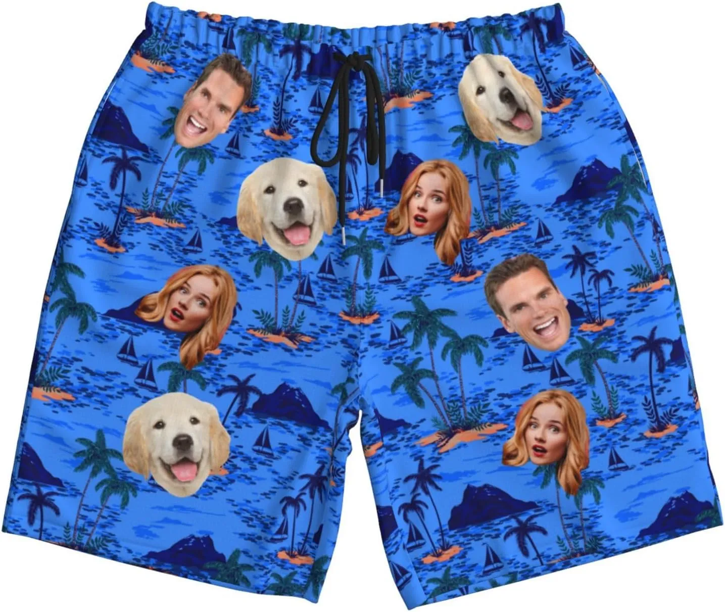 Custom Shorts for Men, Custom Swim Trunks Men Personalized Funny Swim Trunks Beach Board Shorts Swim Shorts Swimwear