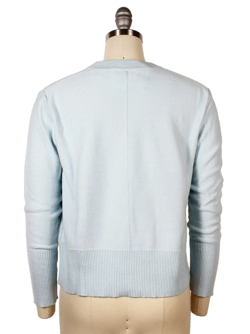 Kinross Rib Trim Crew Sweater in Opal