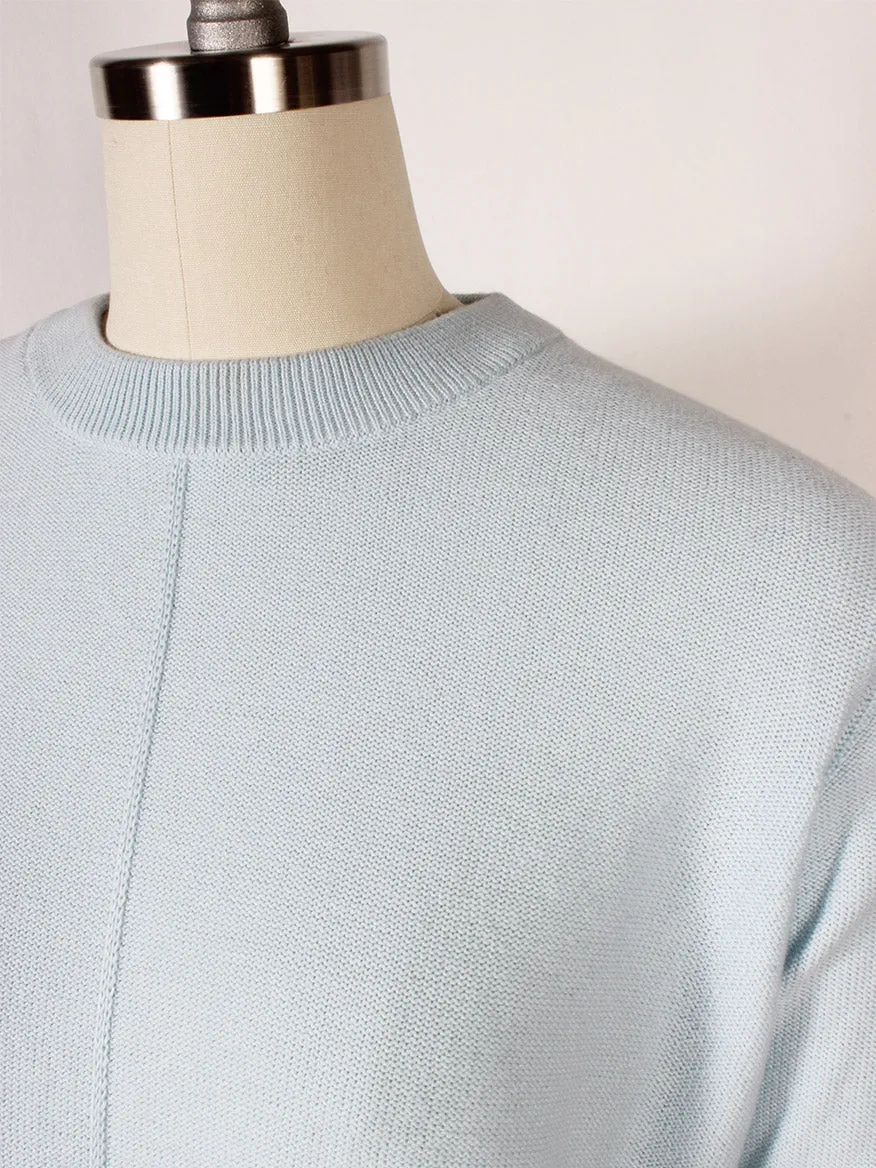 Kinross Rib Trim Crew Sweater in Opal