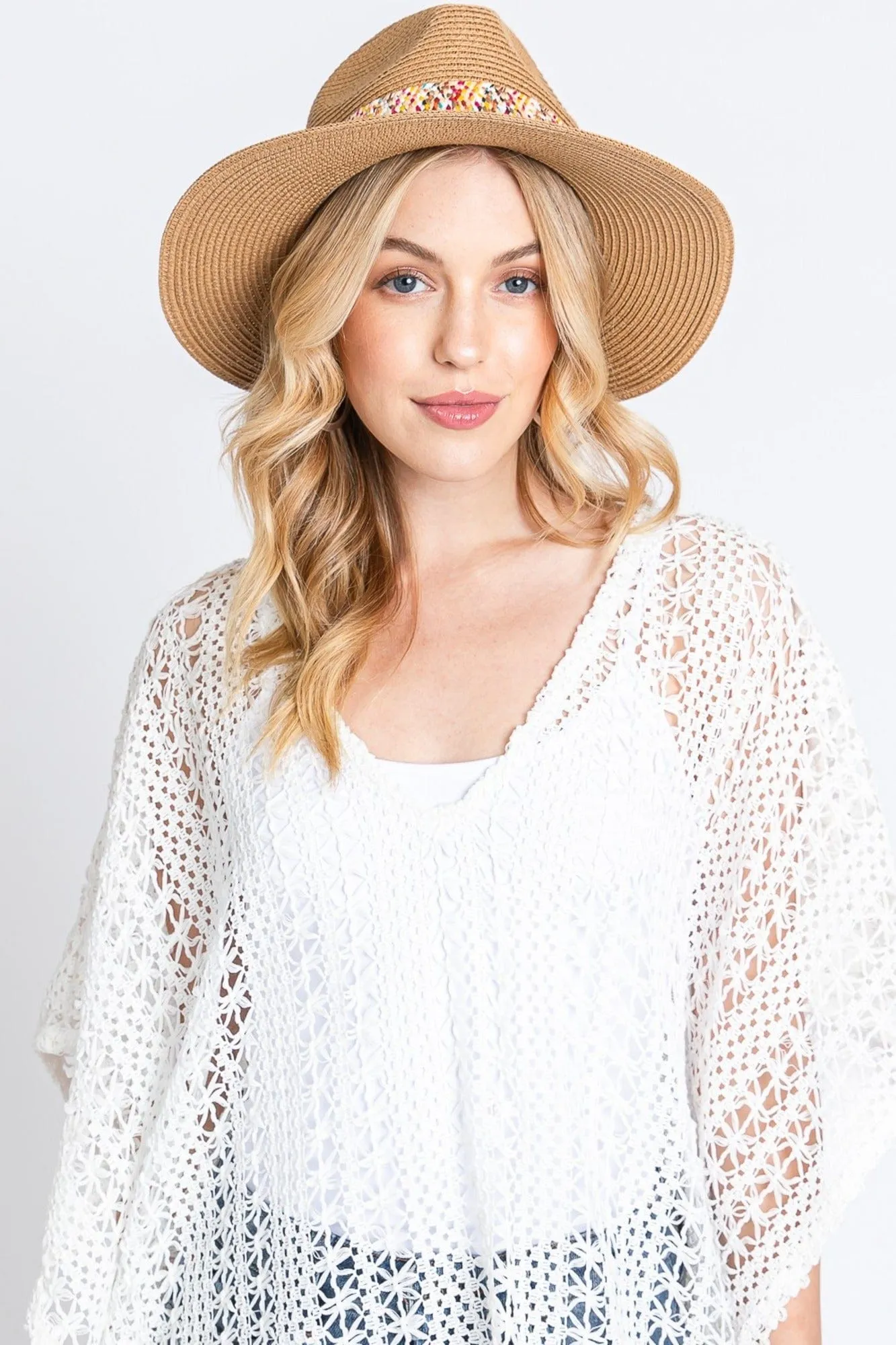 MH0146 Judy Multi Color Band Straw Hat