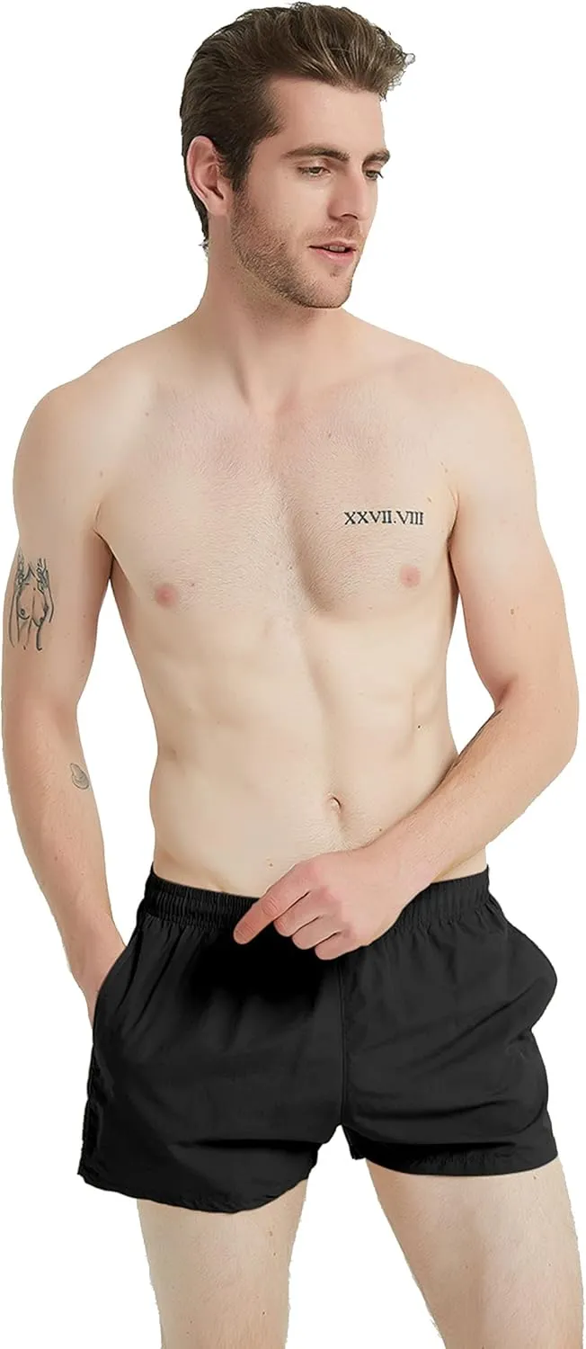 MYJAJAYI Mens Swim Trunks 3" Swim Shorts Quick Dry Beach Shorts with Mesh Lining