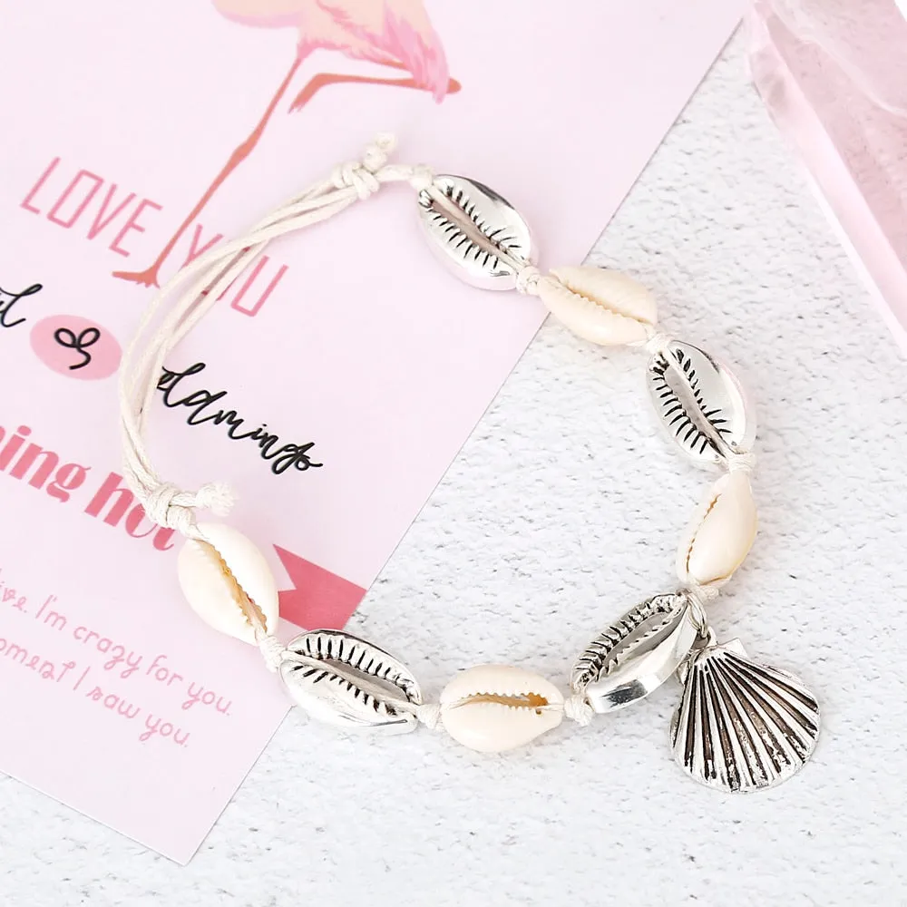 New Natural Shell Conch Rope Anklets For Women Foot