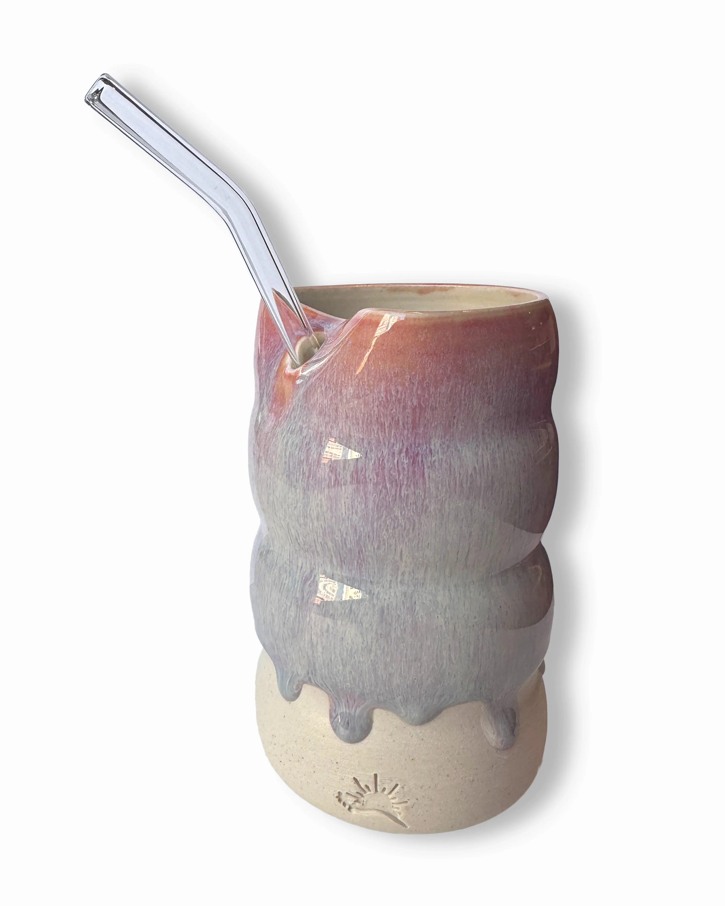 Pottery Straw Tumbler