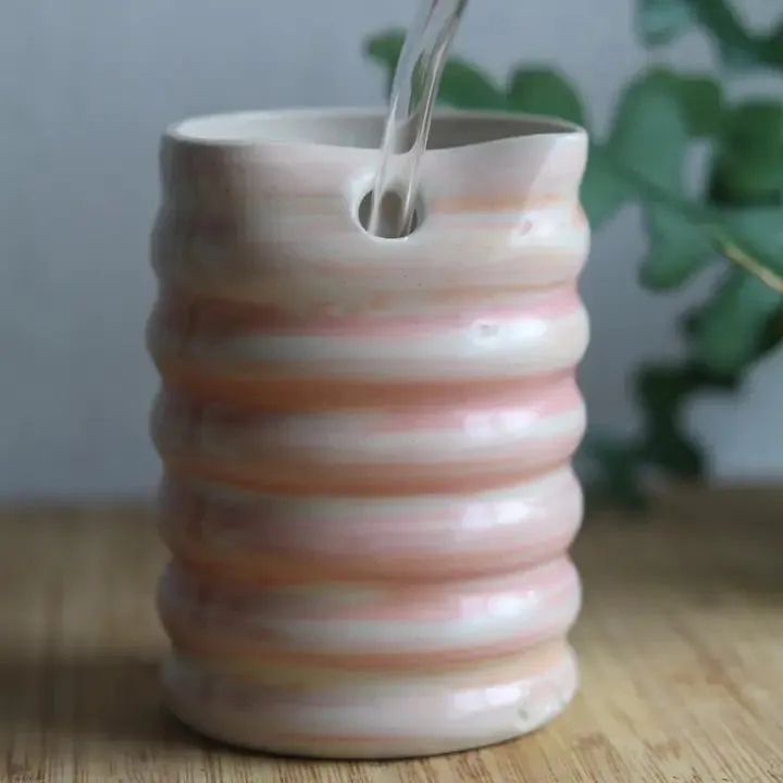 Pottery Straw Tumbler