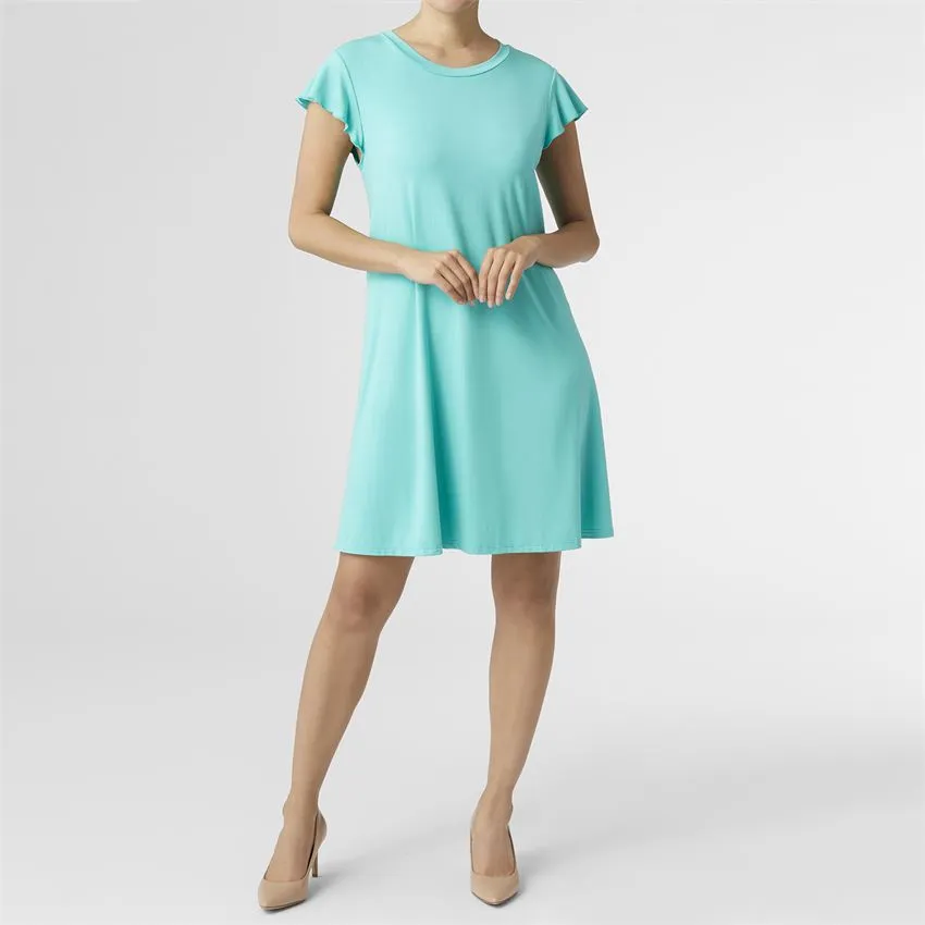 Ruffle Sleeve Tunic Dress