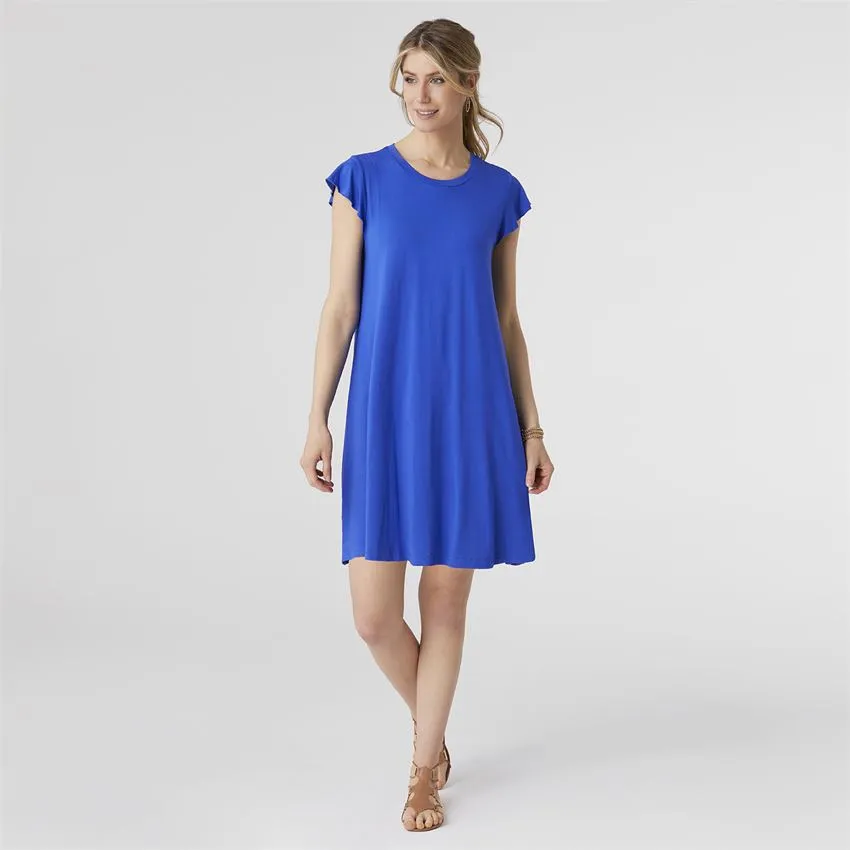 Ruffle Sleeve Tunic Dress