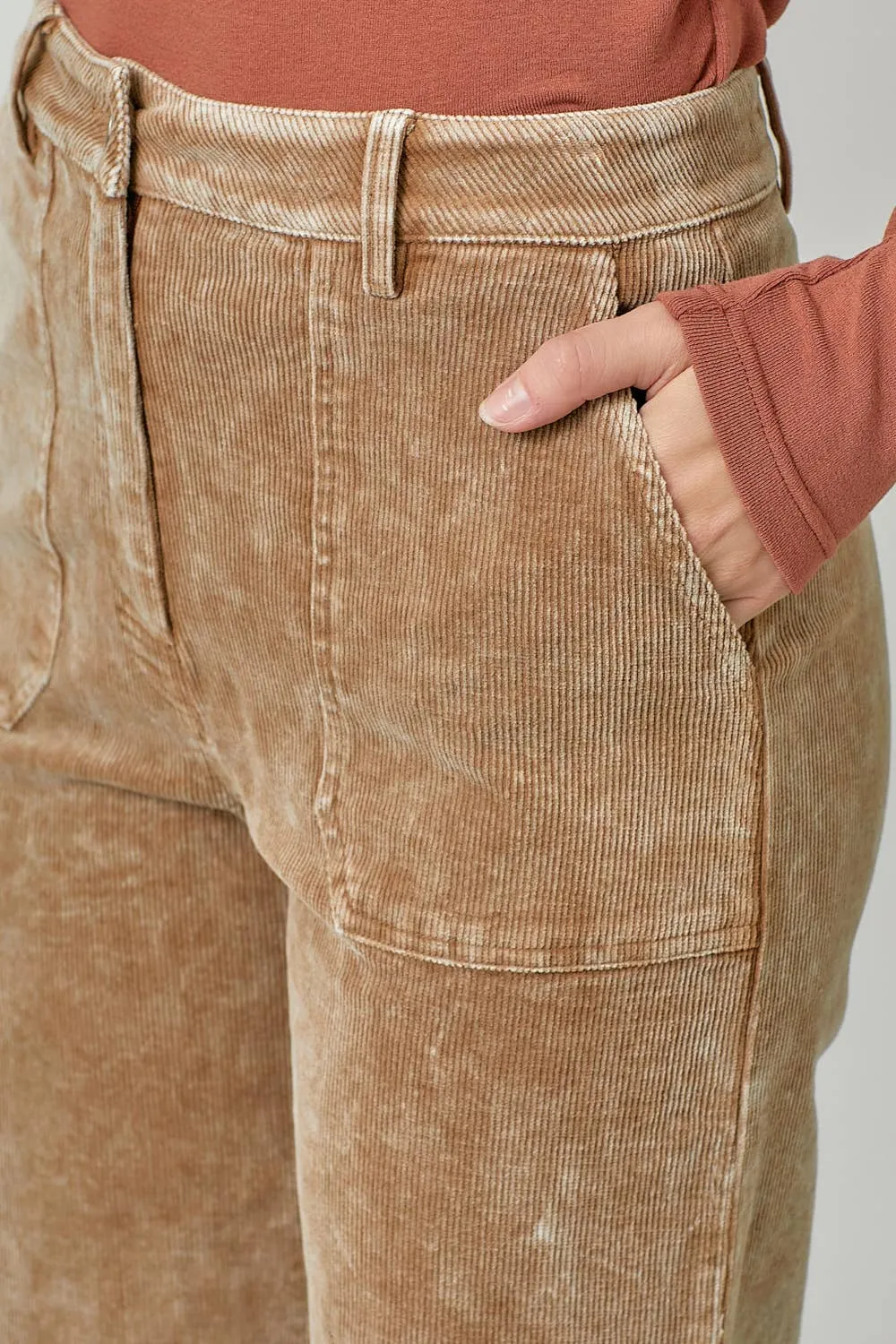 Sand Washed Corduroy Trousers
