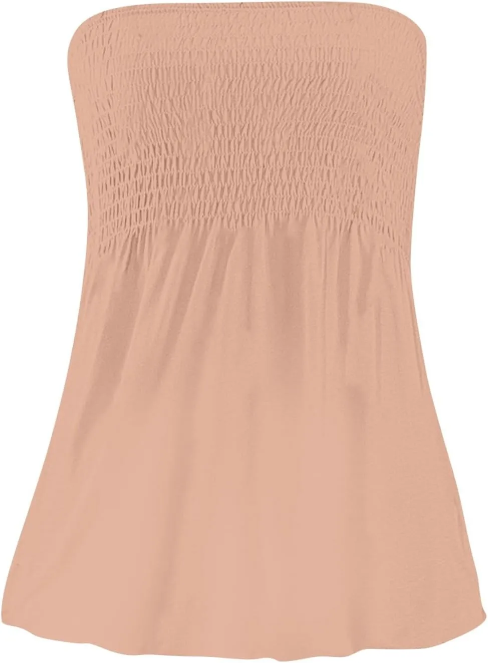 Summer Tube Tops for Women Going Out Sexy Sleeveless Off Shoulder Strapless Backless Pleated Elastic wrap Shirt Blouses