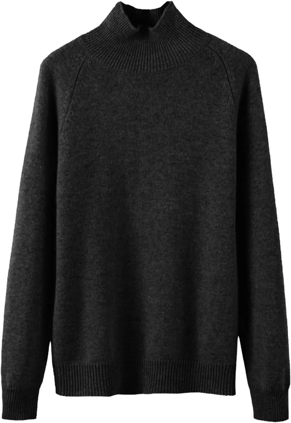 Sweaters for Women Trendy Turtleneck Long Sleeve Sweater Knit Fleece Sweatshirts No Hood Cropped Pullover Sweaters