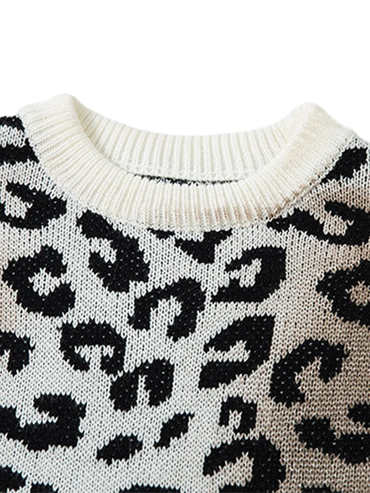 Thesupermade Leopard Jacquard Sweater