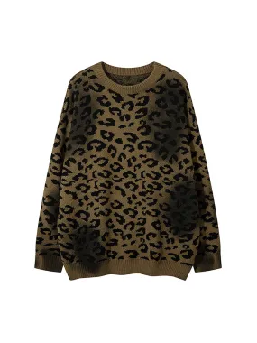 Thesupermade Leopard Jacquard Sweater