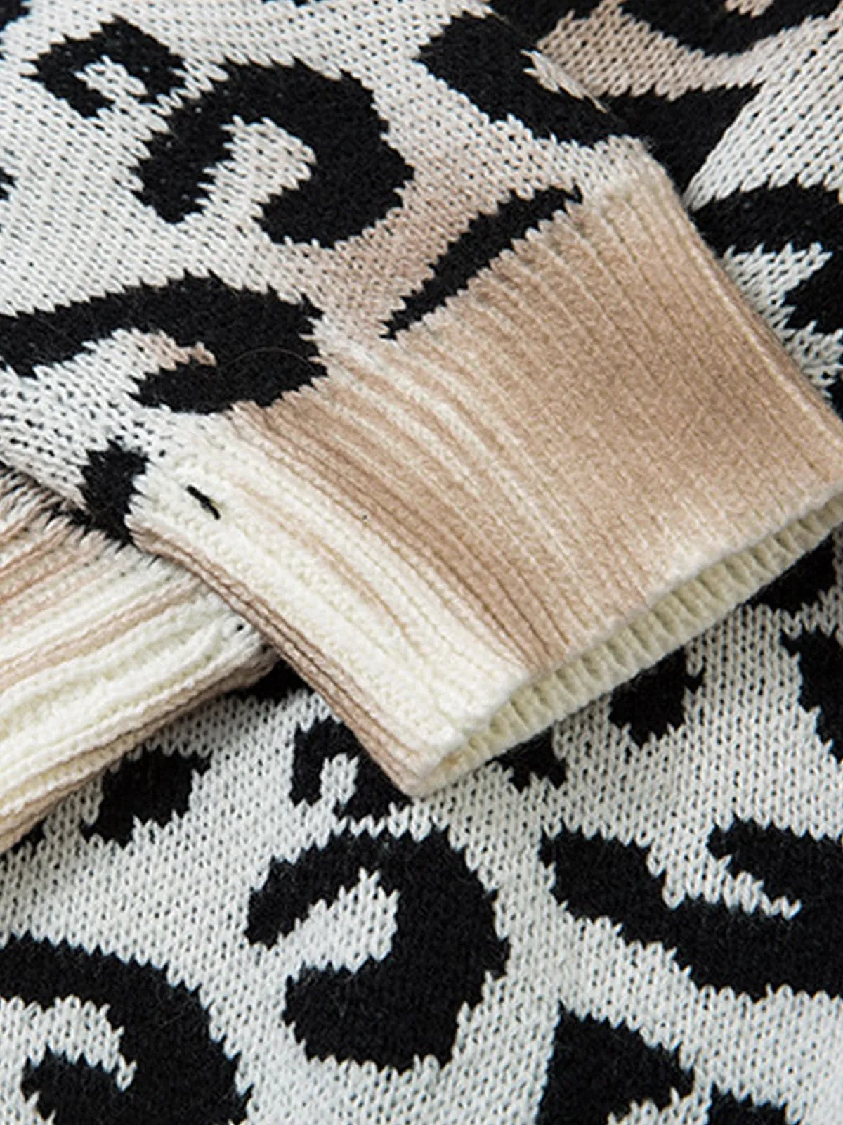 Thesupermade Leopard Jacquard Sweater