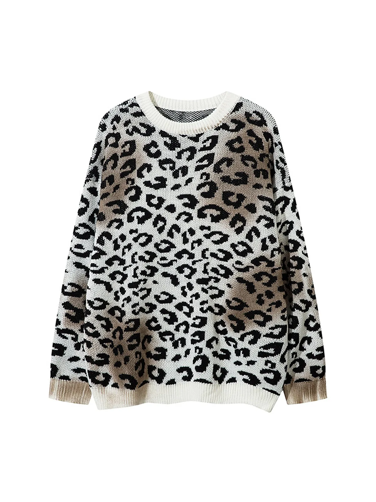 Thesupermade Leopard Jacquard Sweater