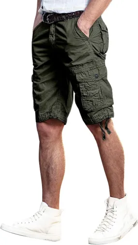 TUQIDEWU Mens Cargo Shorts, Tactical Shorts for Men Waterproof Breathable Hiking Fishing Short Pants with Pockets,not Belt