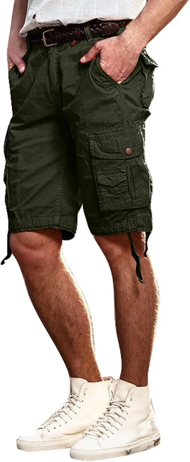TUQIDEWU Mens Cargo Shorts, Tactical Shorts for Men Waterproof Breathable Hiking Fishing Short Pants with Pockets,not Belt