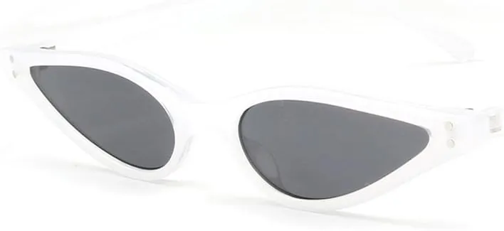Vintage Cat Eye Sunglasses Small Rivet Women Designer Shades Sun Glasses