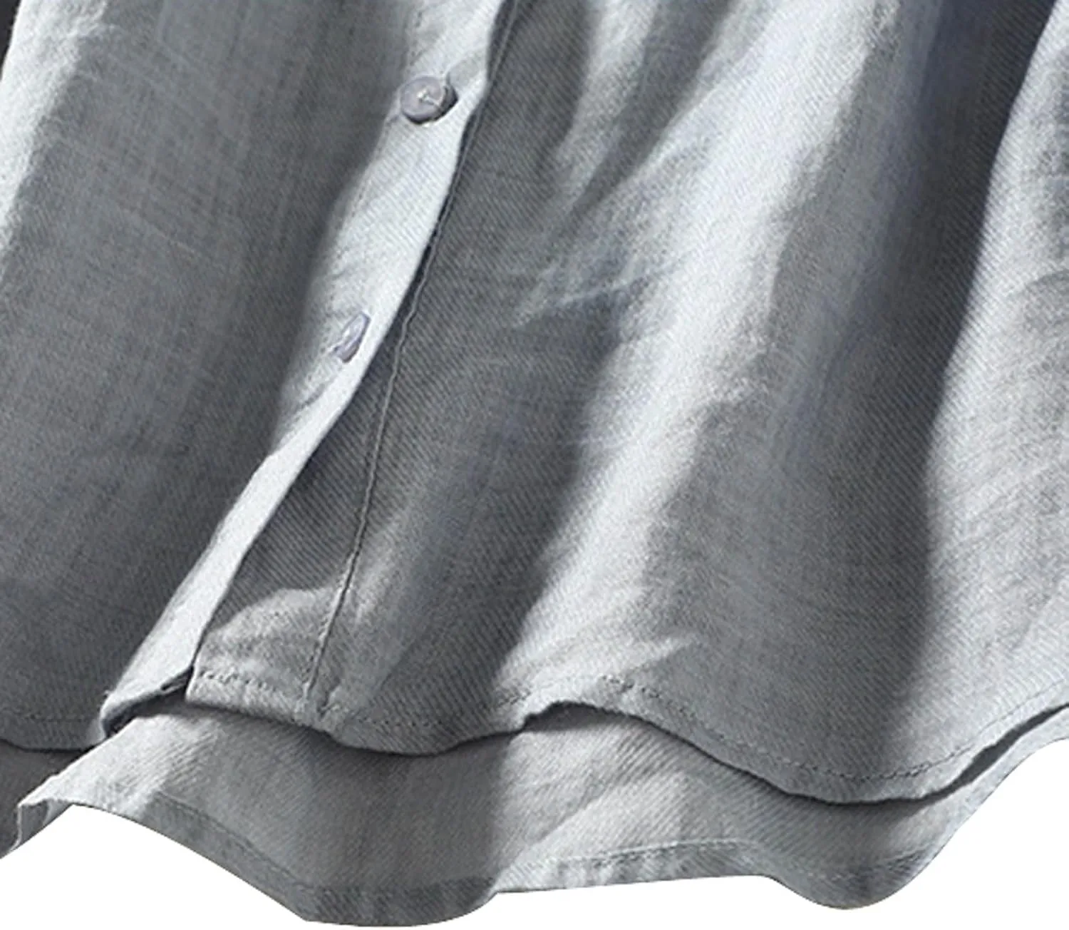 Women's Linen Shirts Cotton Trendy Casual Solid Crewneck 3/4 Sleeve Blouses Button Loose Summer Beach T Shirt 2025