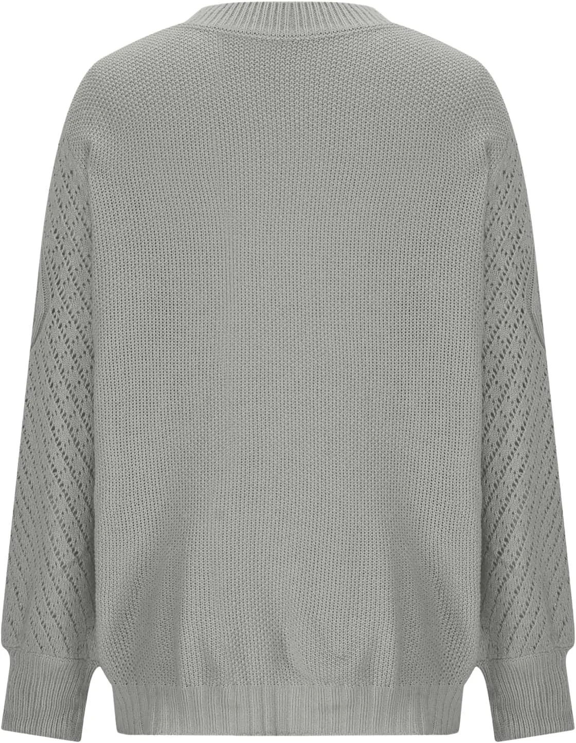 Womens Long Sleeve Pullover Sweater Cable Knit Crewneck Oversized Spring Fall Casual Tops Fashion Clothes Streetwear