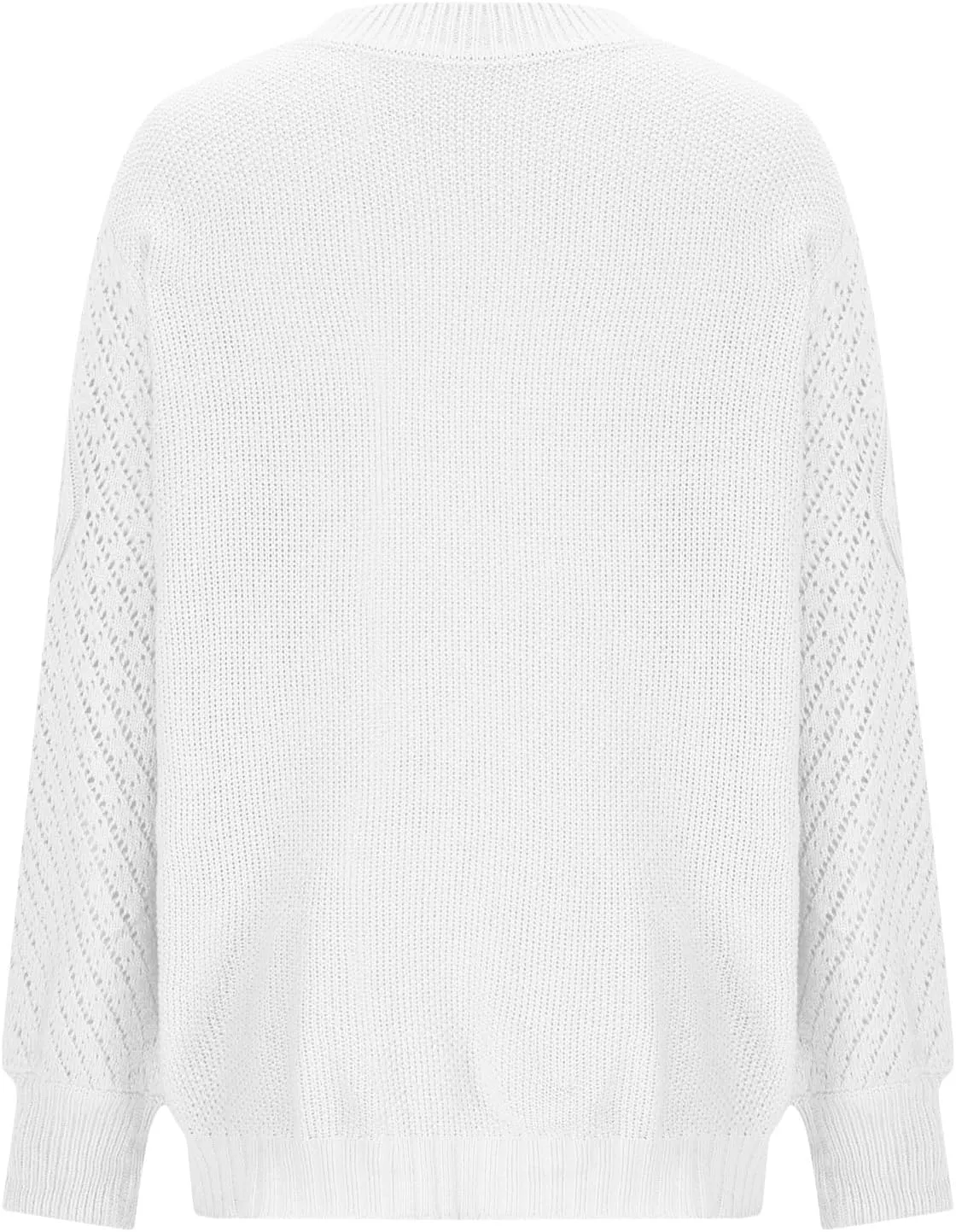 Womens Long Sleeve Pullover Sweater Cable Knit Crewneck Oversized Spring Fall Casual Tops Fashion Clothes Streetwear