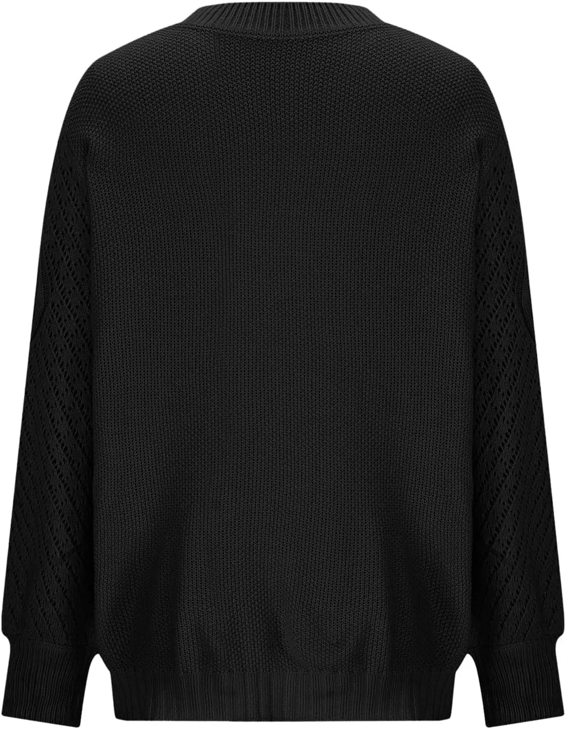 Womens Long Sleeve Pullover Sweater Cable Knit Crewneck Oversized Spring Fall Casual Tops Fashion Clothes Streetwear