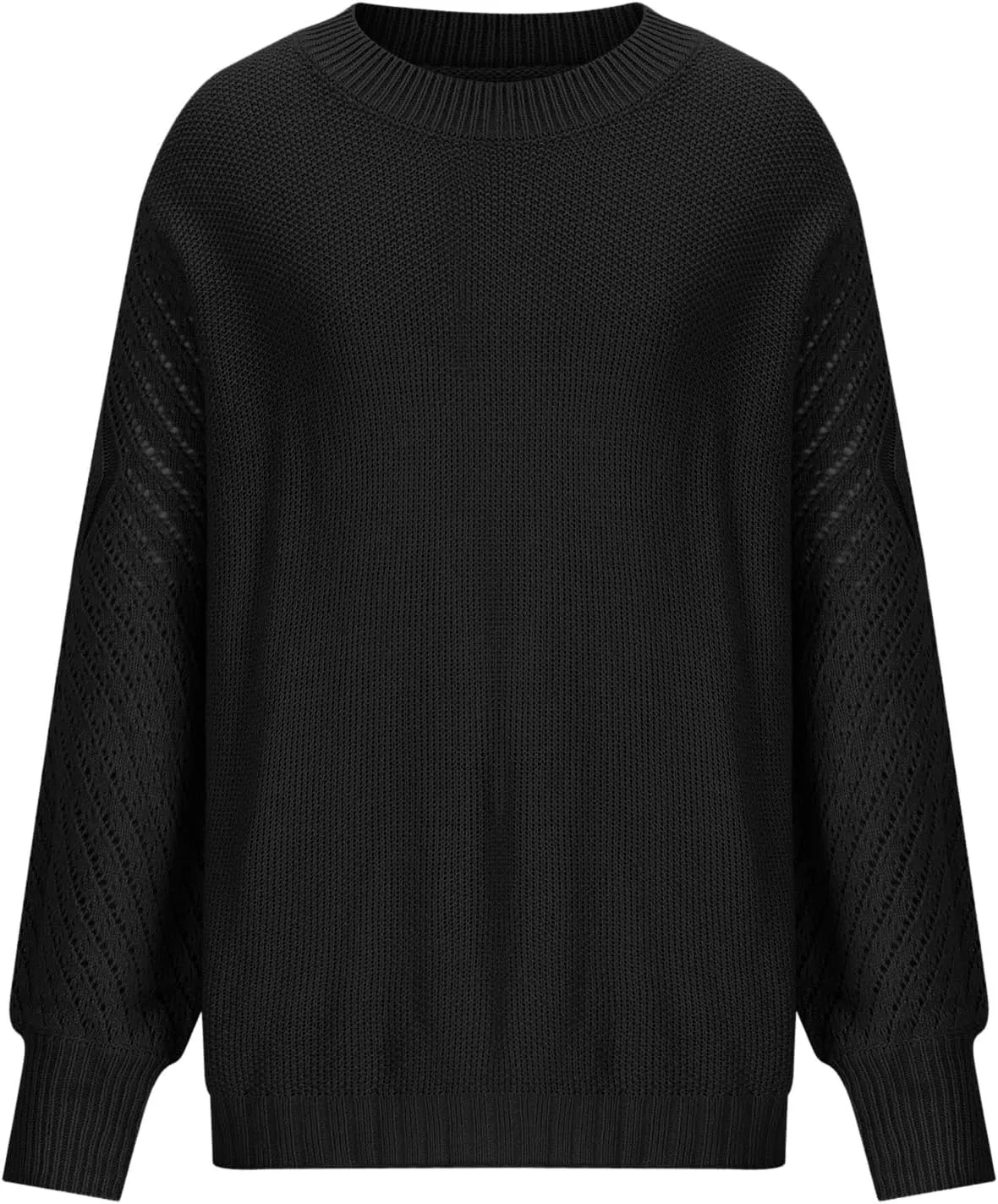 Womens Long Sleeve Pullover Sweater Cable Knit Crewneck Oversized Spring Fall Casual Tops Fashion Clothes Streetwear