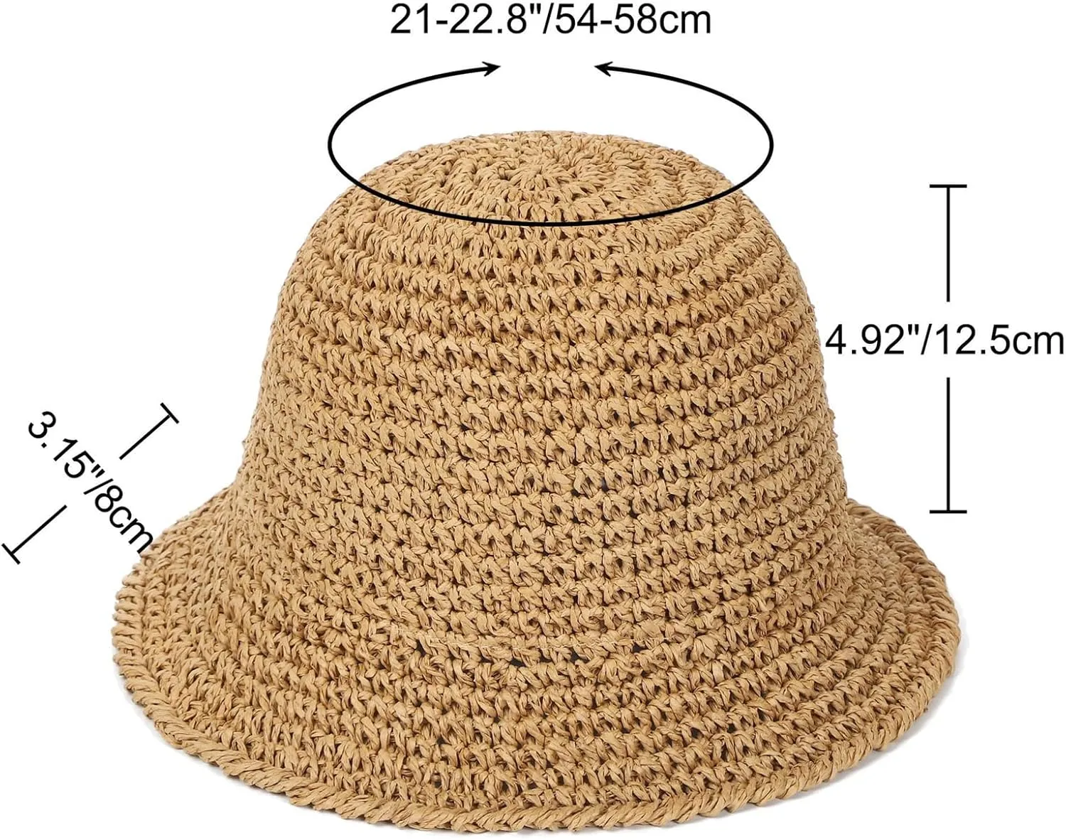 Womens Straw Beach Sun Hats,Foldable Summer Wide Brim Packable Sun Hat Summer Vacation Travel Wide Brim Cap